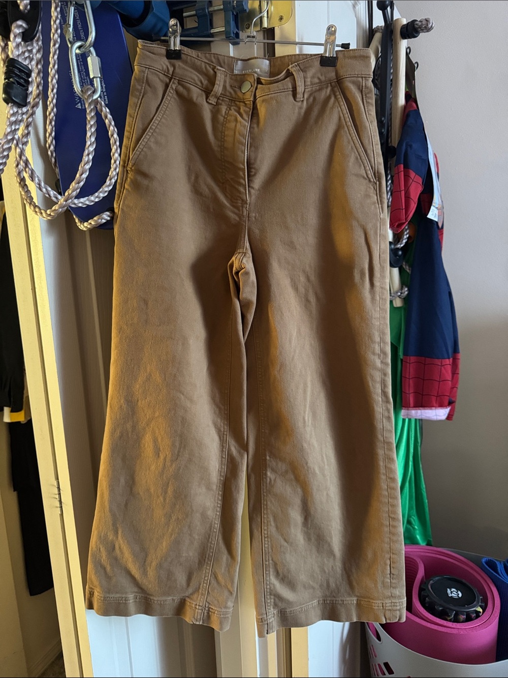 Cropped short Wide-Leg 97% Cotton Pant